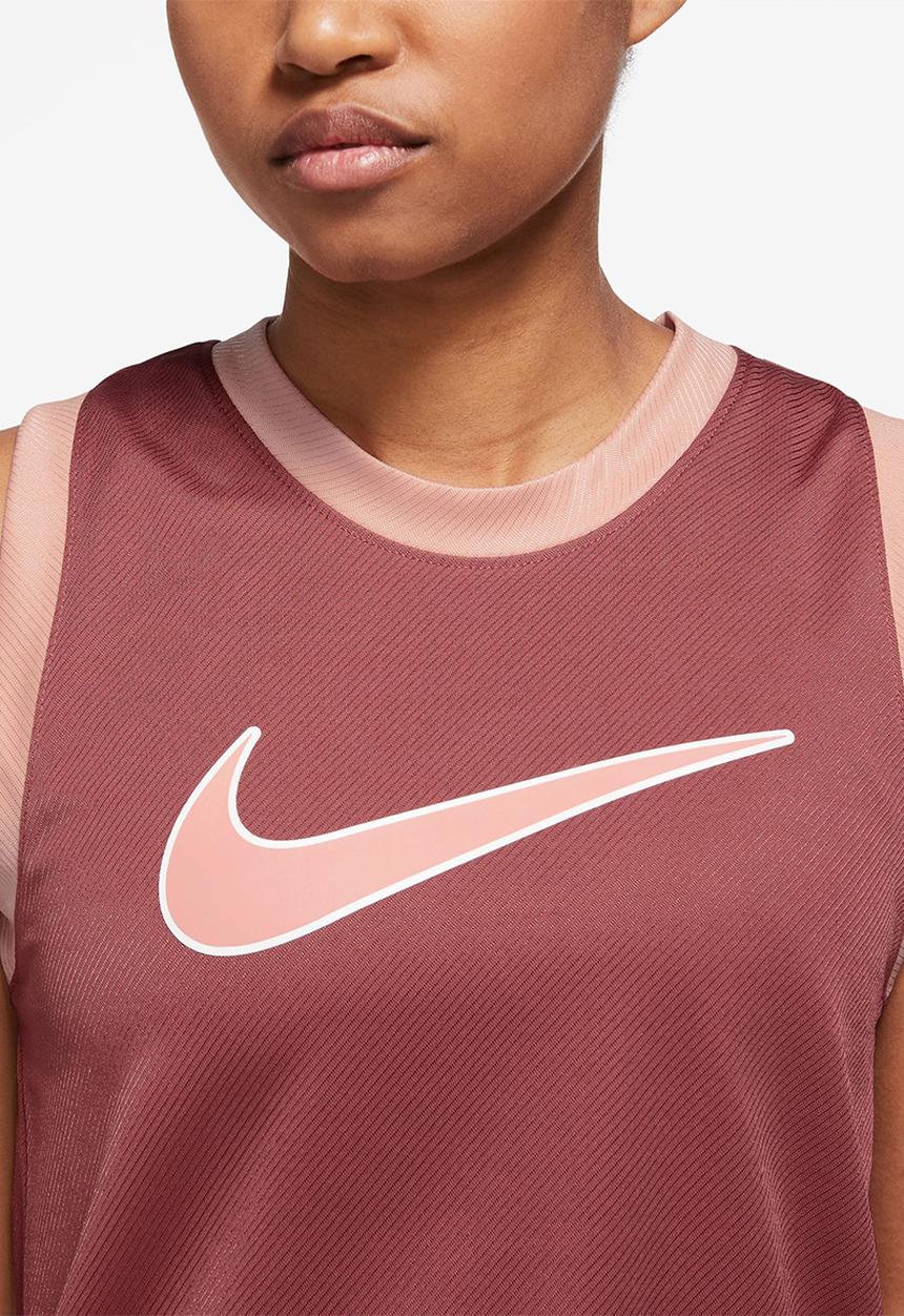 Nike - W nk df swoosh run tank - canyon rust/arctic orange/arctic orange