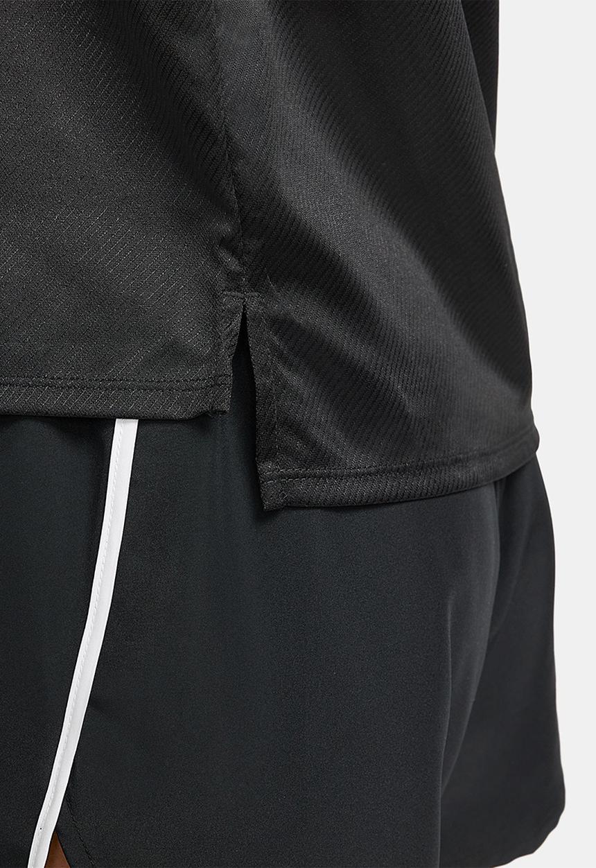 Nike - W nk df swoosh run ss top - black & white