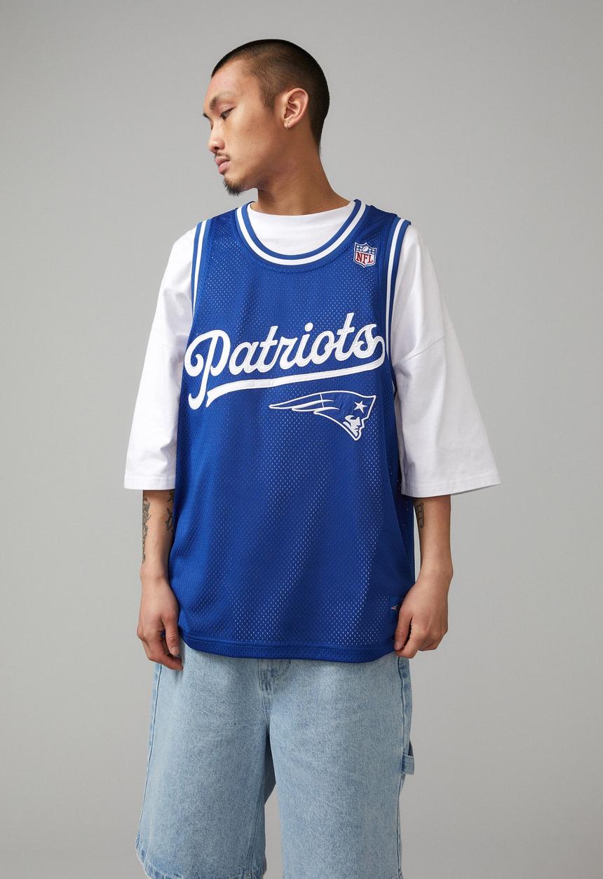 Factorie - Nfl mesh tank - lcn nfl royal blue/patriots