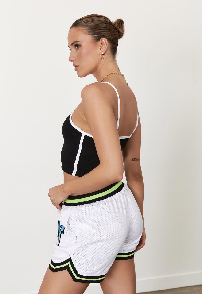 Factorie - Contrast bind tank - black & white