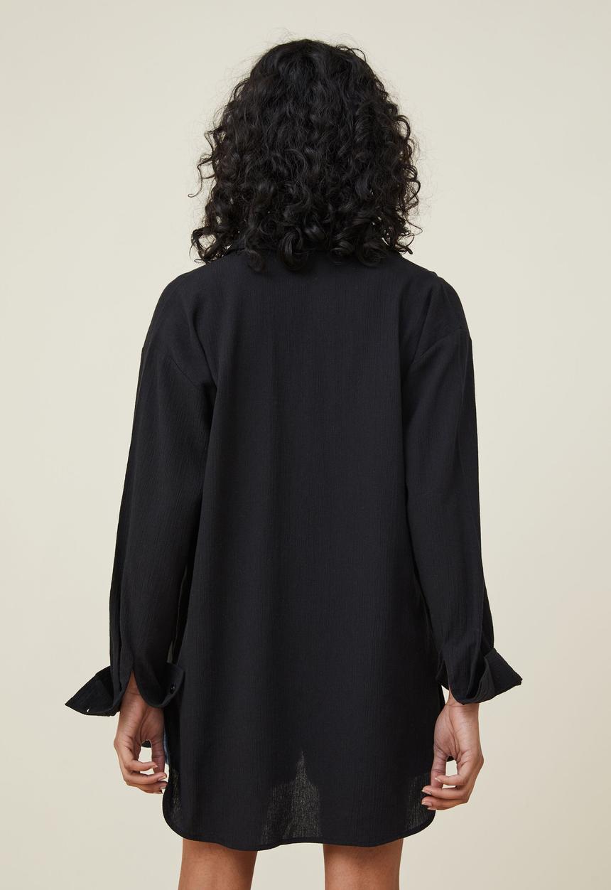 Cotton On - Airley oversized summer shirt - black