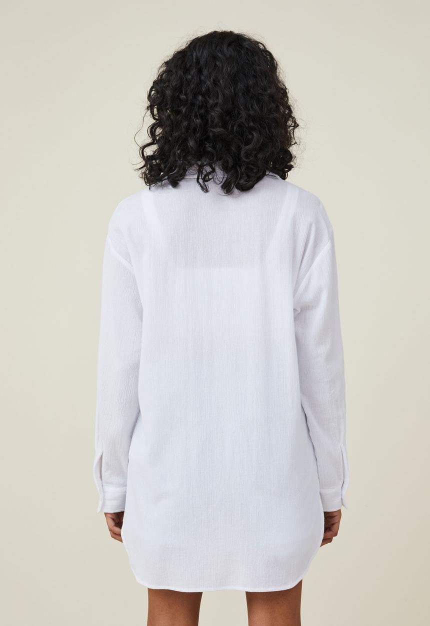 Cotton On - Airley oversized summer shirt - white