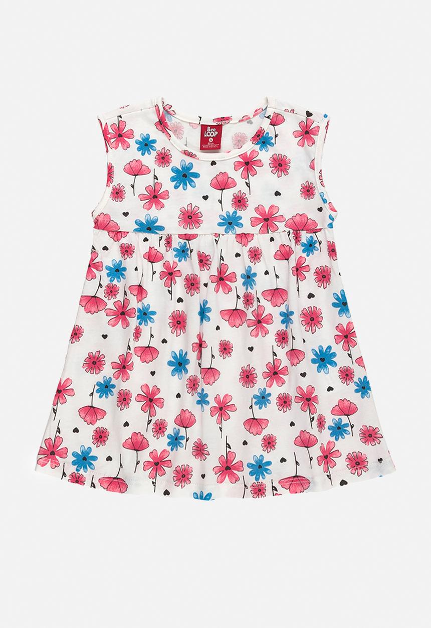 Bee Loop - Single jersey dress - off white