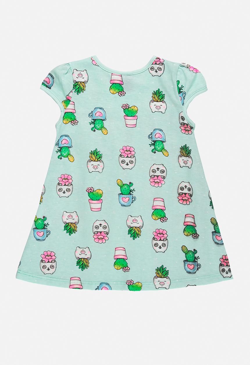 Bee Loop - Single jersey dress - light green