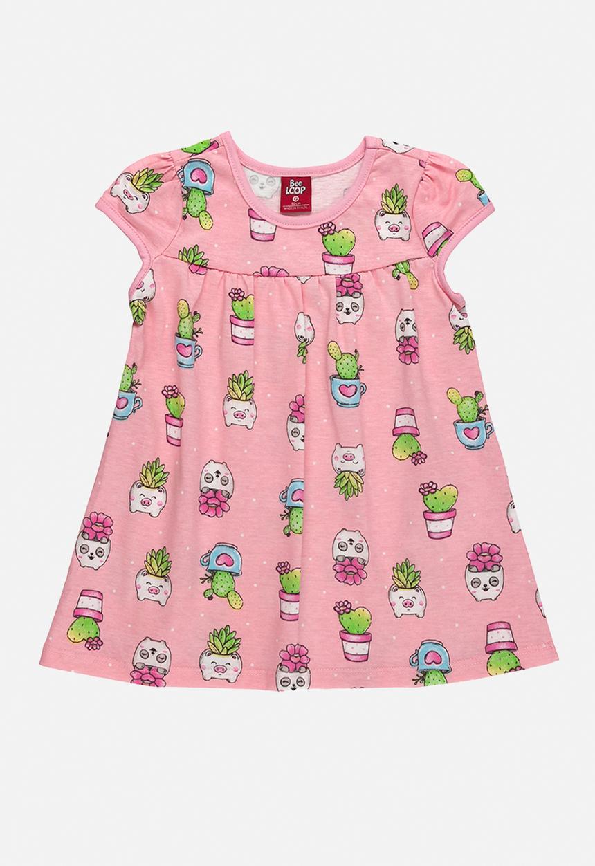 Bee Loop - Single jersey dress - pink