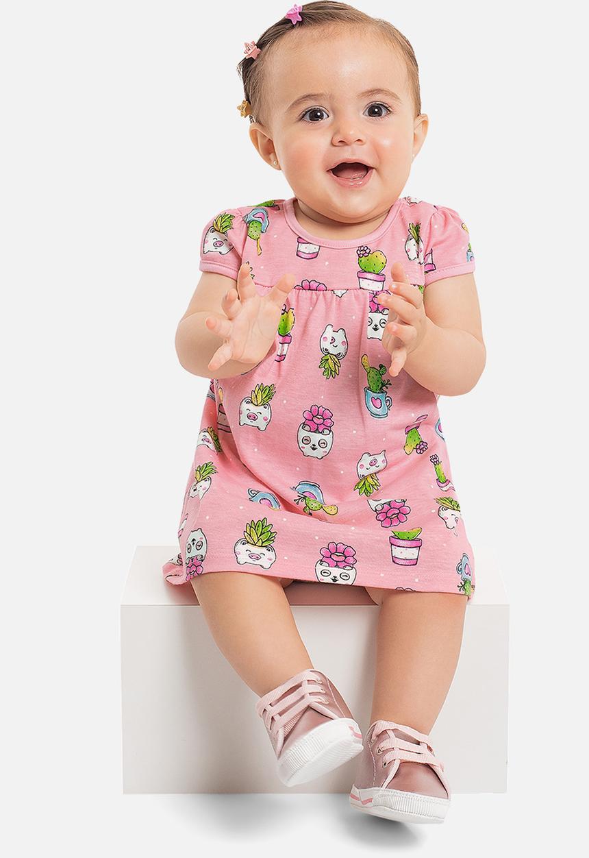 Bee Loop - Single jersey dress - pink