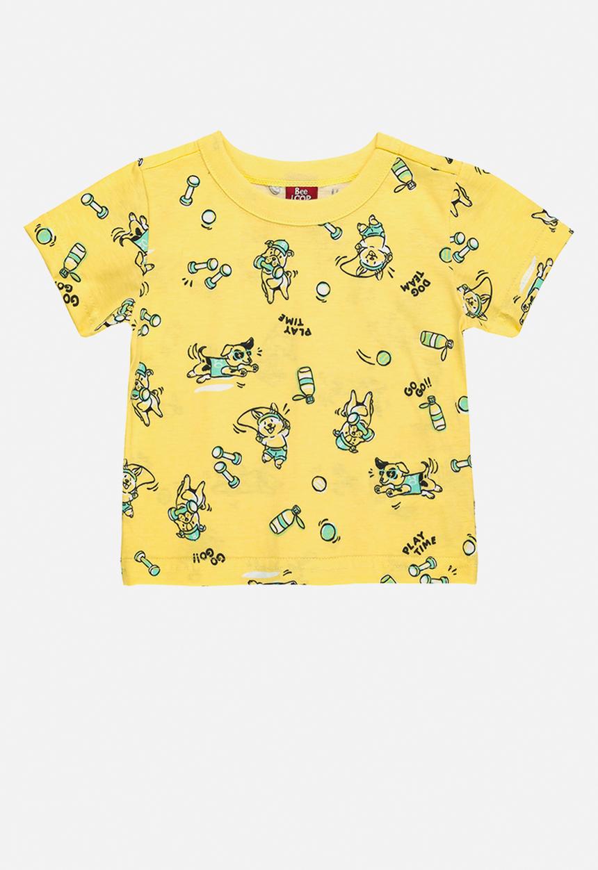 Bee Loop - Jersey tee and shorts set - yellow & black 