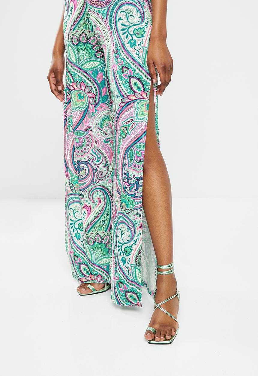 SISSY BOY - Creating myself: jumpsuit with side seam leg openings - multi turquoise