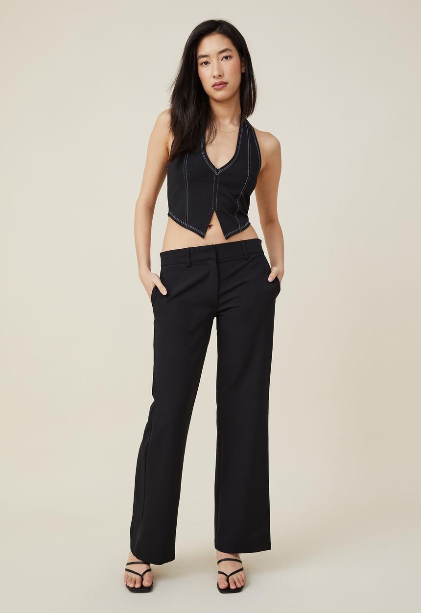 Cotton On - Clarke corset halter top - black