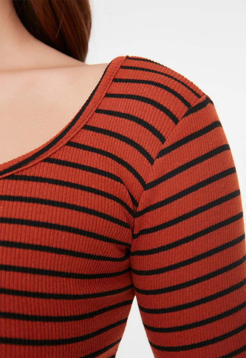 Trendyol - Striped top - rust
