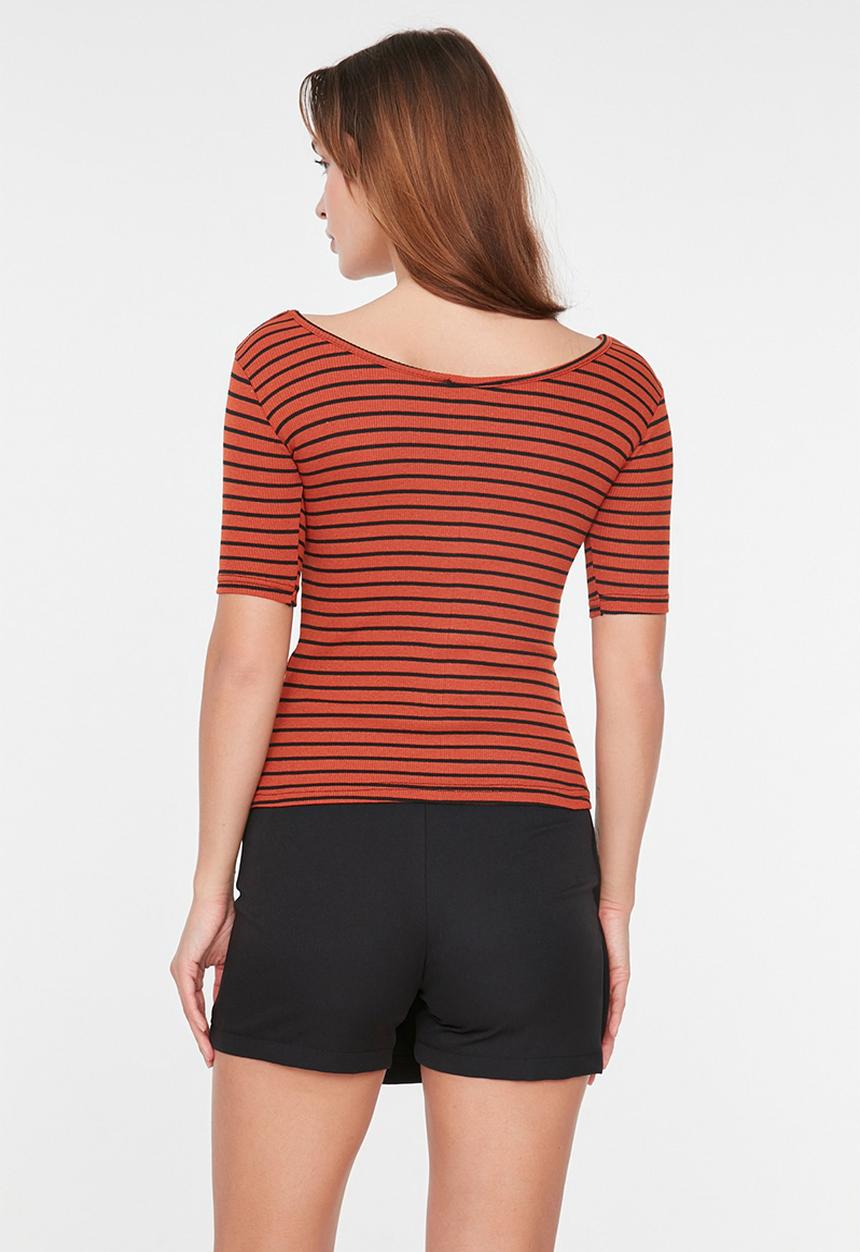 Trendyol - Striped top - rust