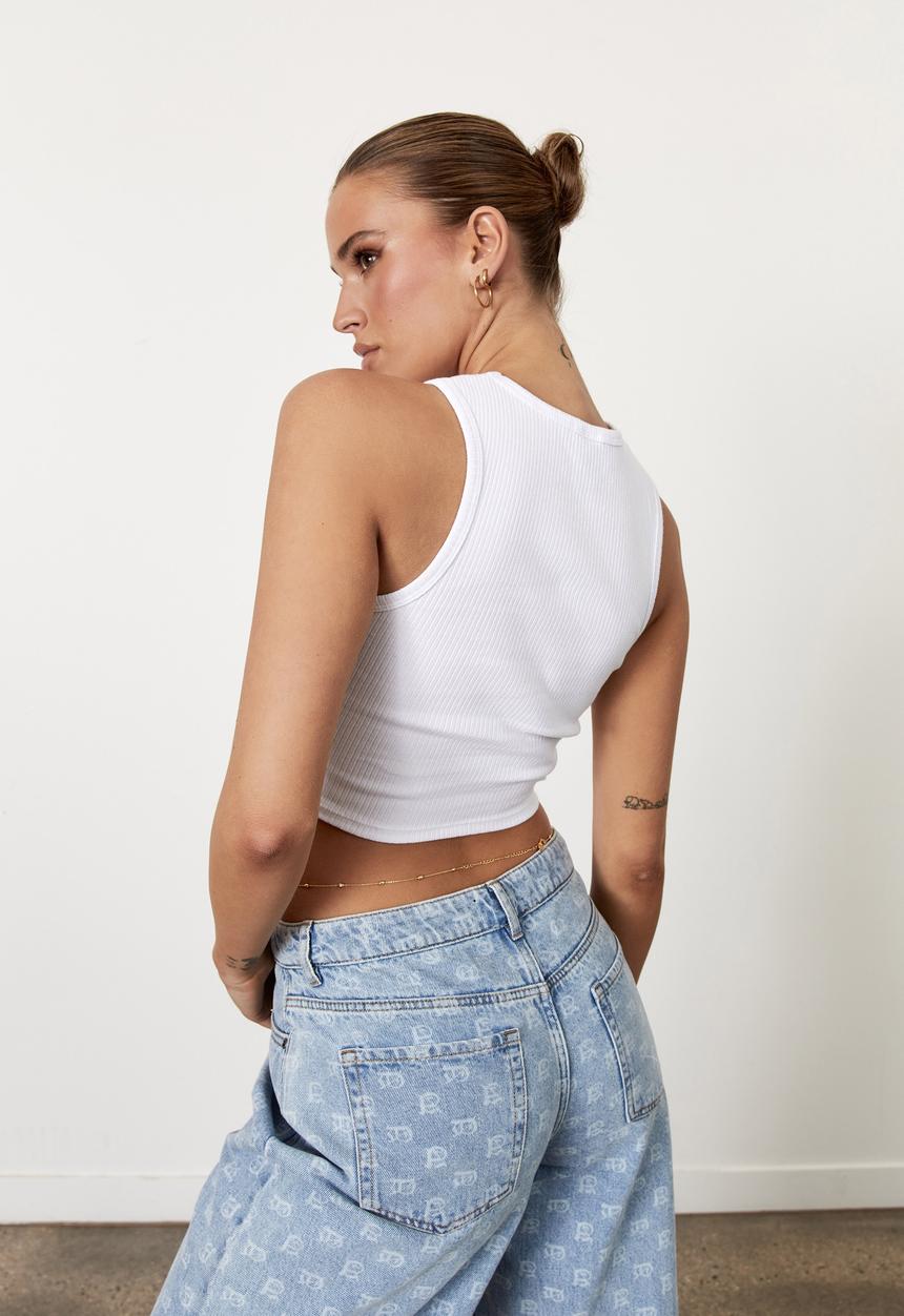 Factorie - Graphic tank - heaven bound & white