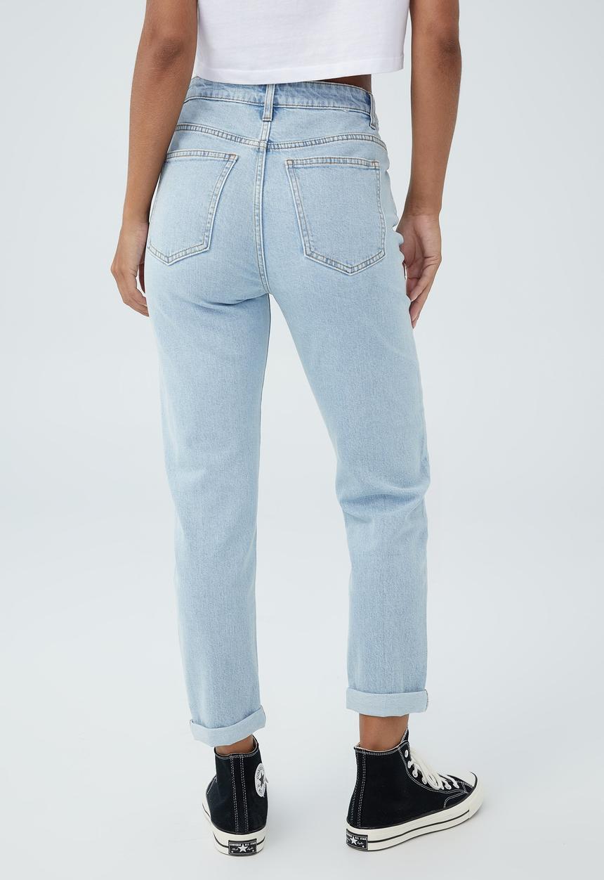 Cotton On - Stretch mom jean - salty blue