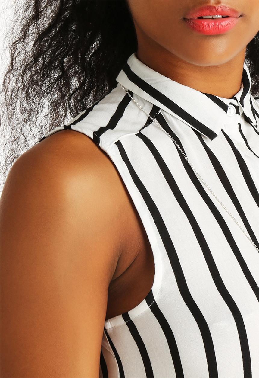 New Look - Clean Stripe Short Sleeve Spun Shirt