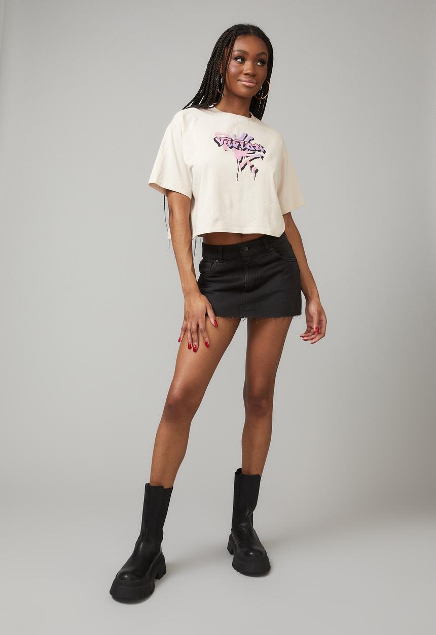 Factorie - Boxy graphic tee - vision & light stone