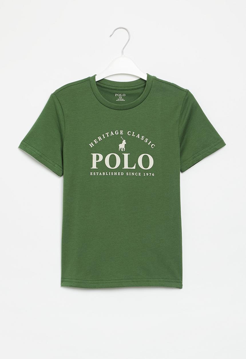 POLO - Boys printed short sleeve tee - green