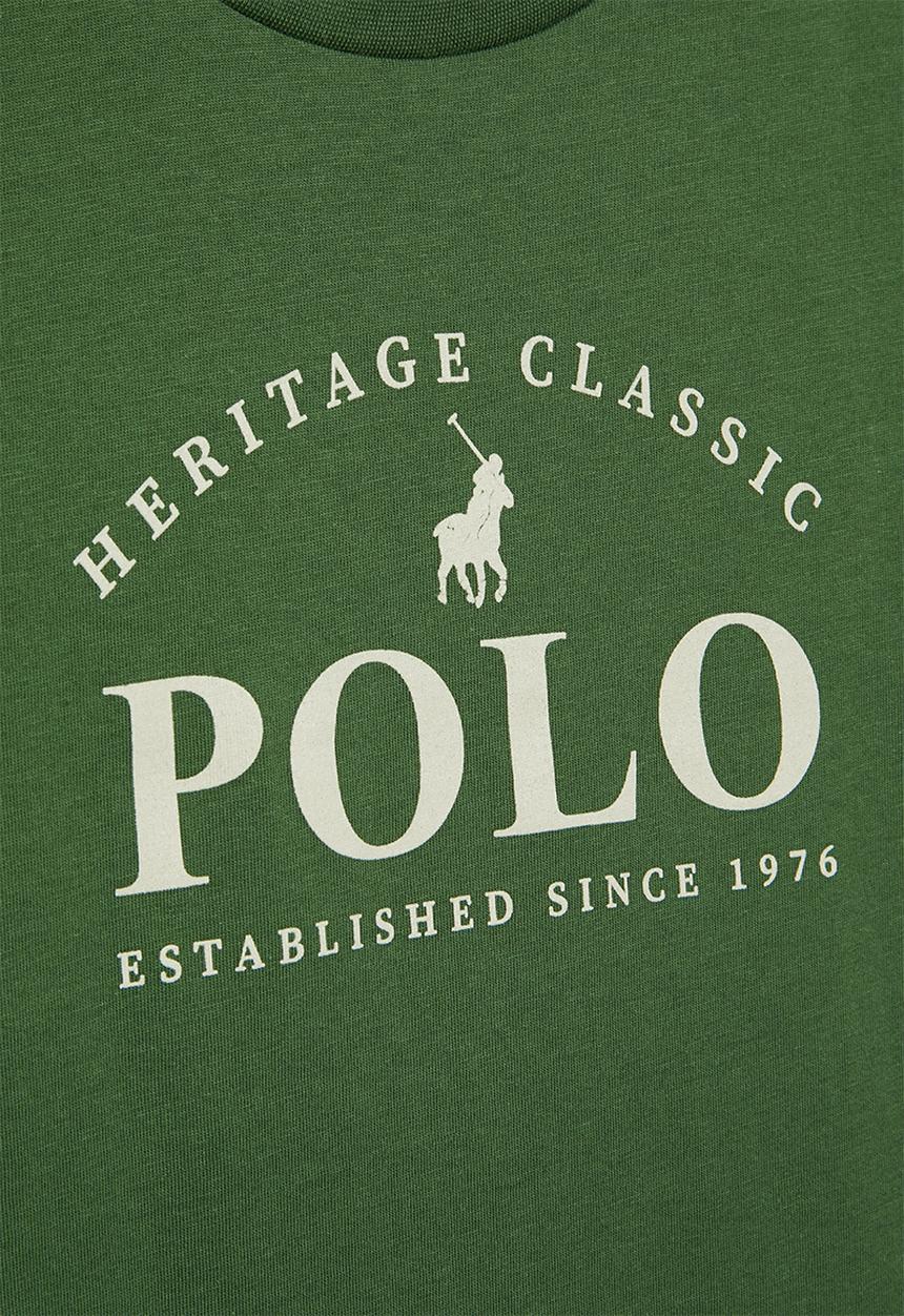 POLO - Boys printed short sleeve tee - green