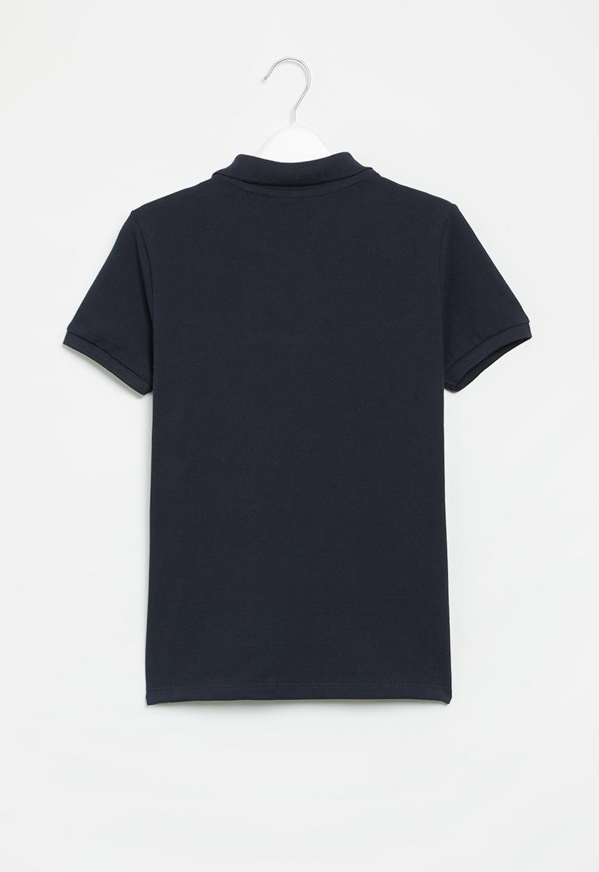 GUESS - Short sleeve logo golfer - blue