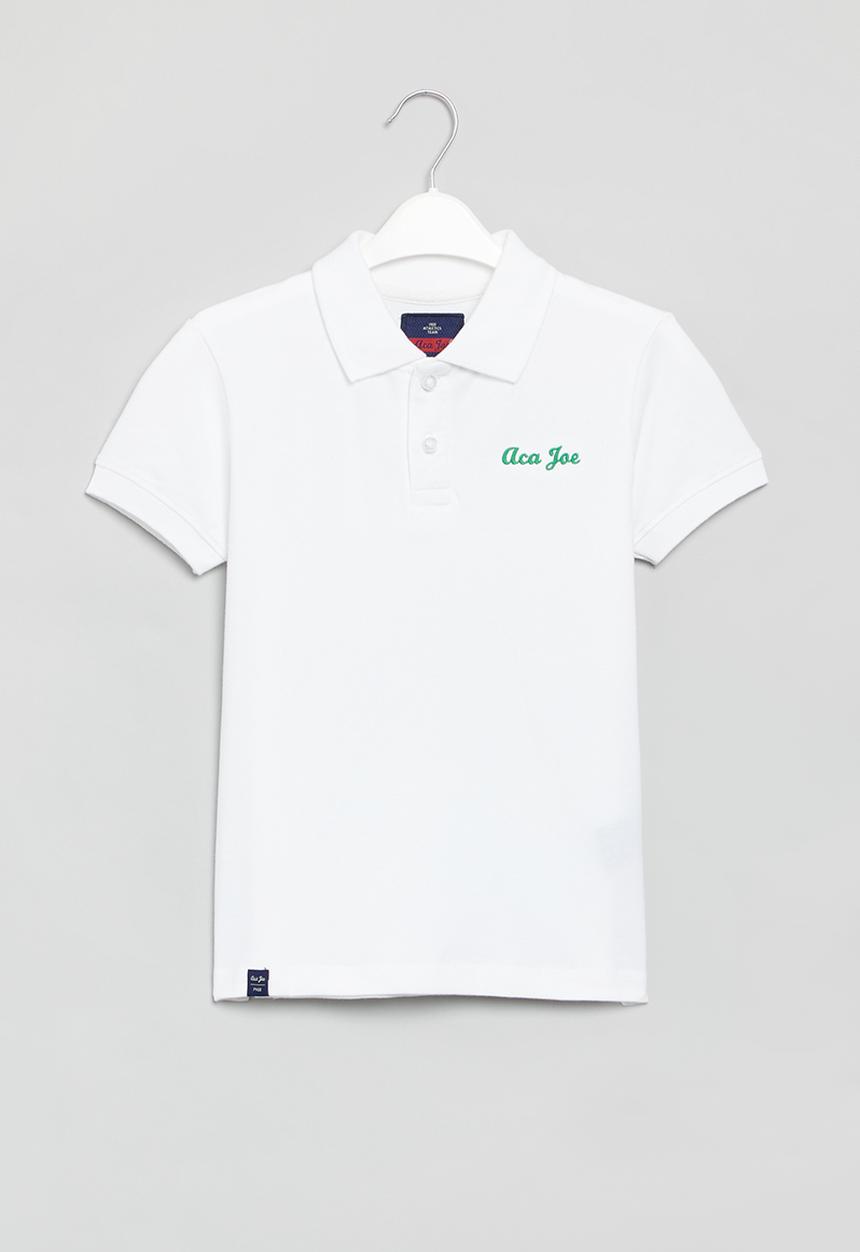 Aca Joe - Boys aca joe logo print golfer - white