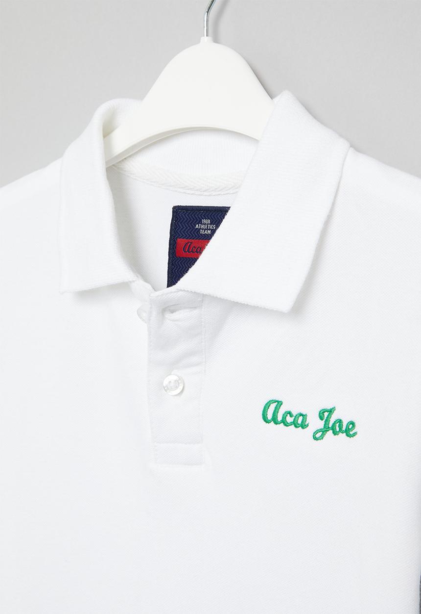 Aca Joe - Boys aca joe logo print golfer - white