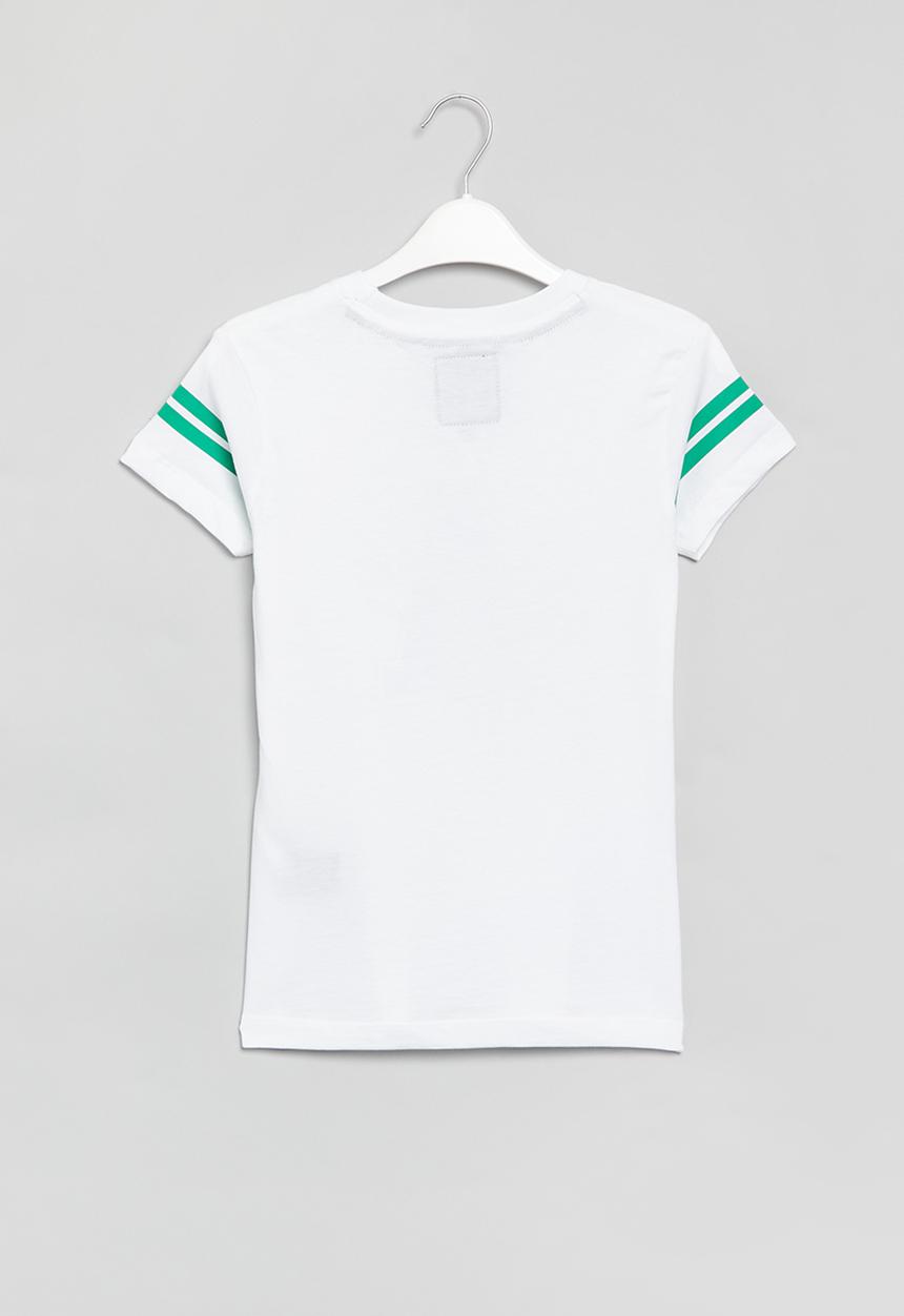 Aca Joe - Girls aca joe baseball print jersey tee - white