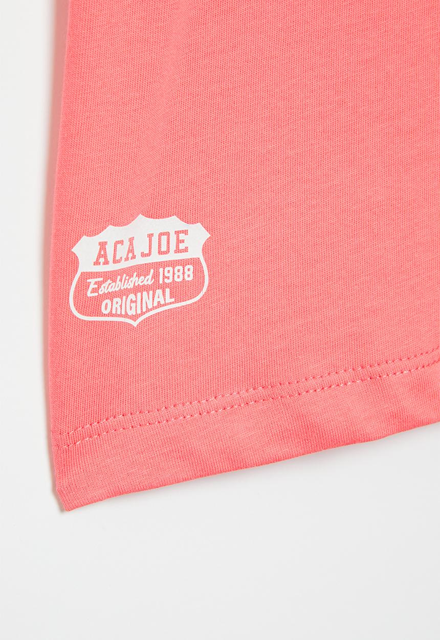 Aca Joe - Girls aca joe jersey  tee - sunkissed pink
