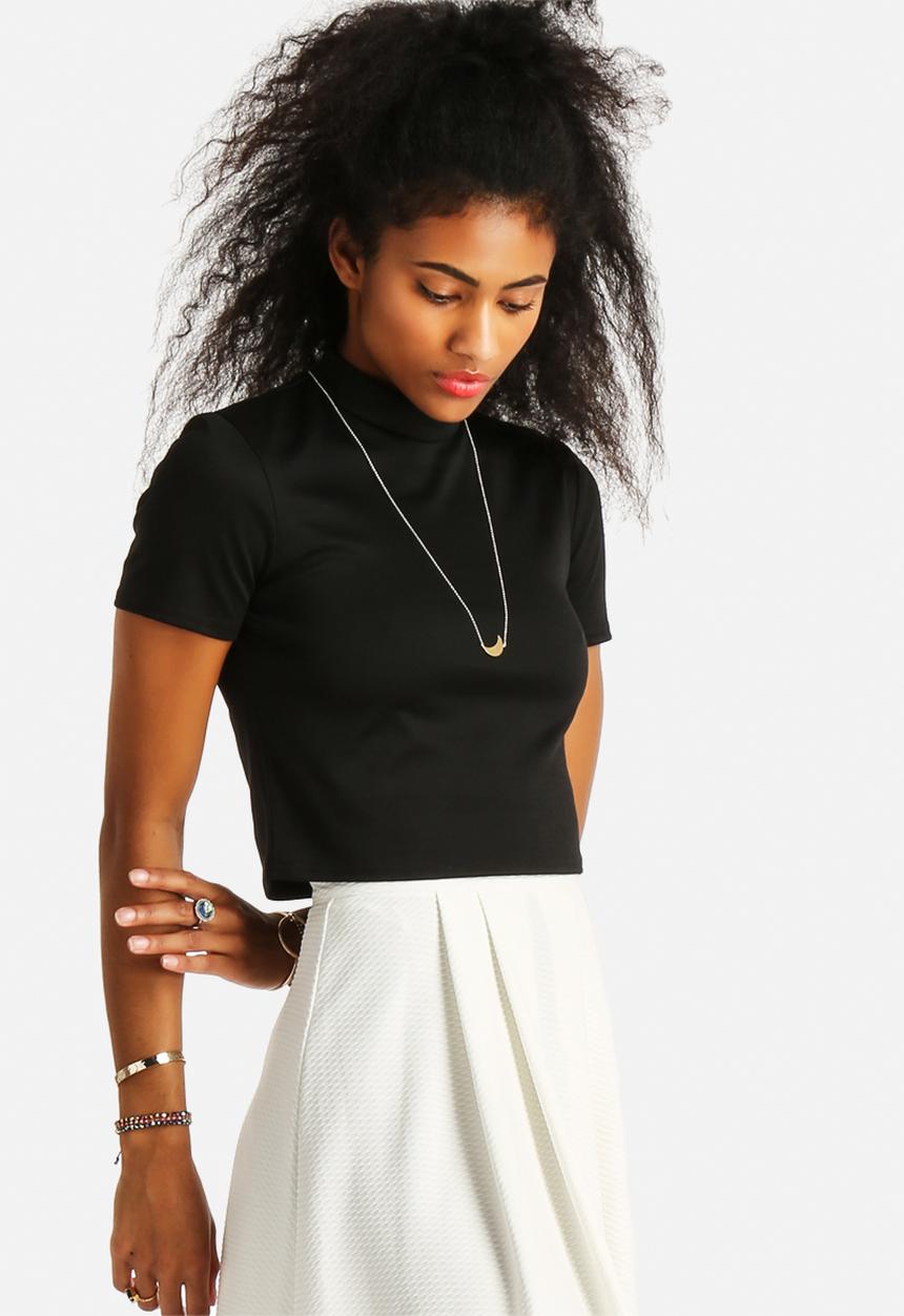 New Look - Kate High Neck Crop Tee