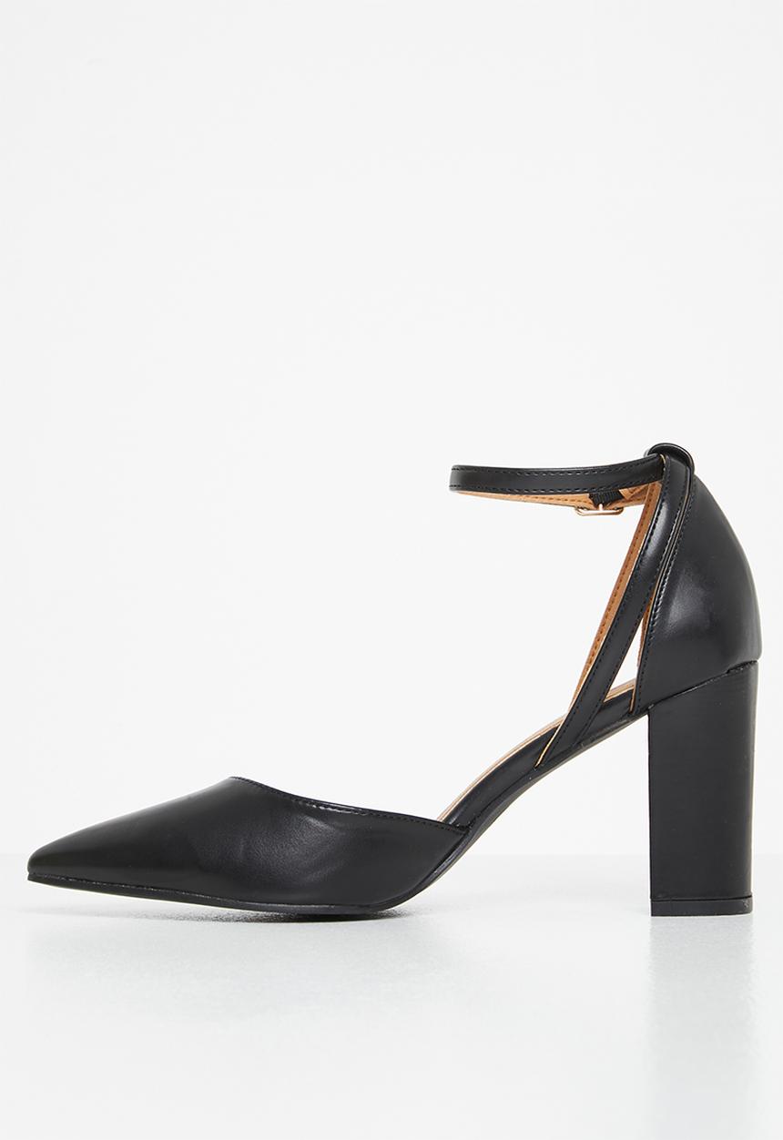 Superbalist - Azaria ankle strap block heel - black