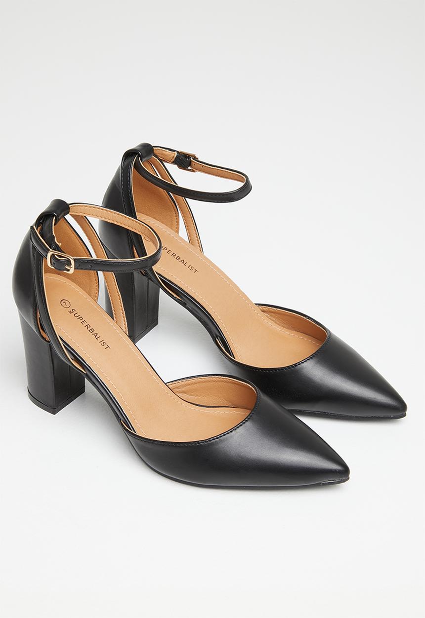 Superbalist - Azaria ankle strap block heel - black