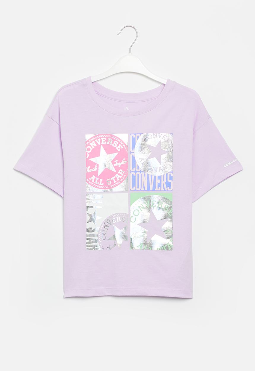 Converse - Cnvg ctp shine elongated T-shirt - moonstone violet