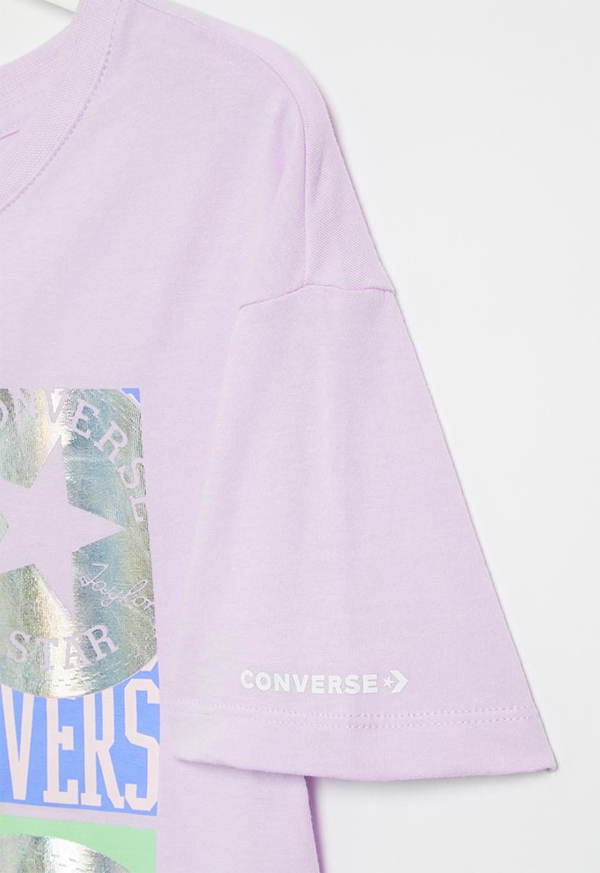 Converse - Cnvg ctp shine elongated T-shirt - moonstone violet