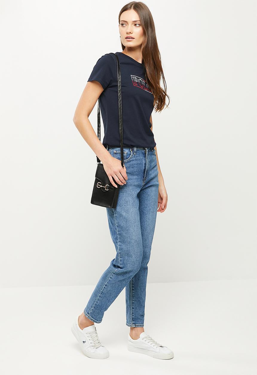 POLO - Haiden short sleeve embroidery logo tee - navy