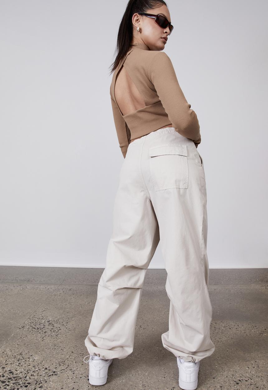 Factorie - Baggy drawtie pant - light stone