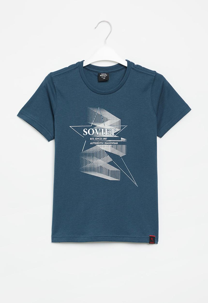 SOVIET - B greyson boys short sleeve logo tee - dark teal