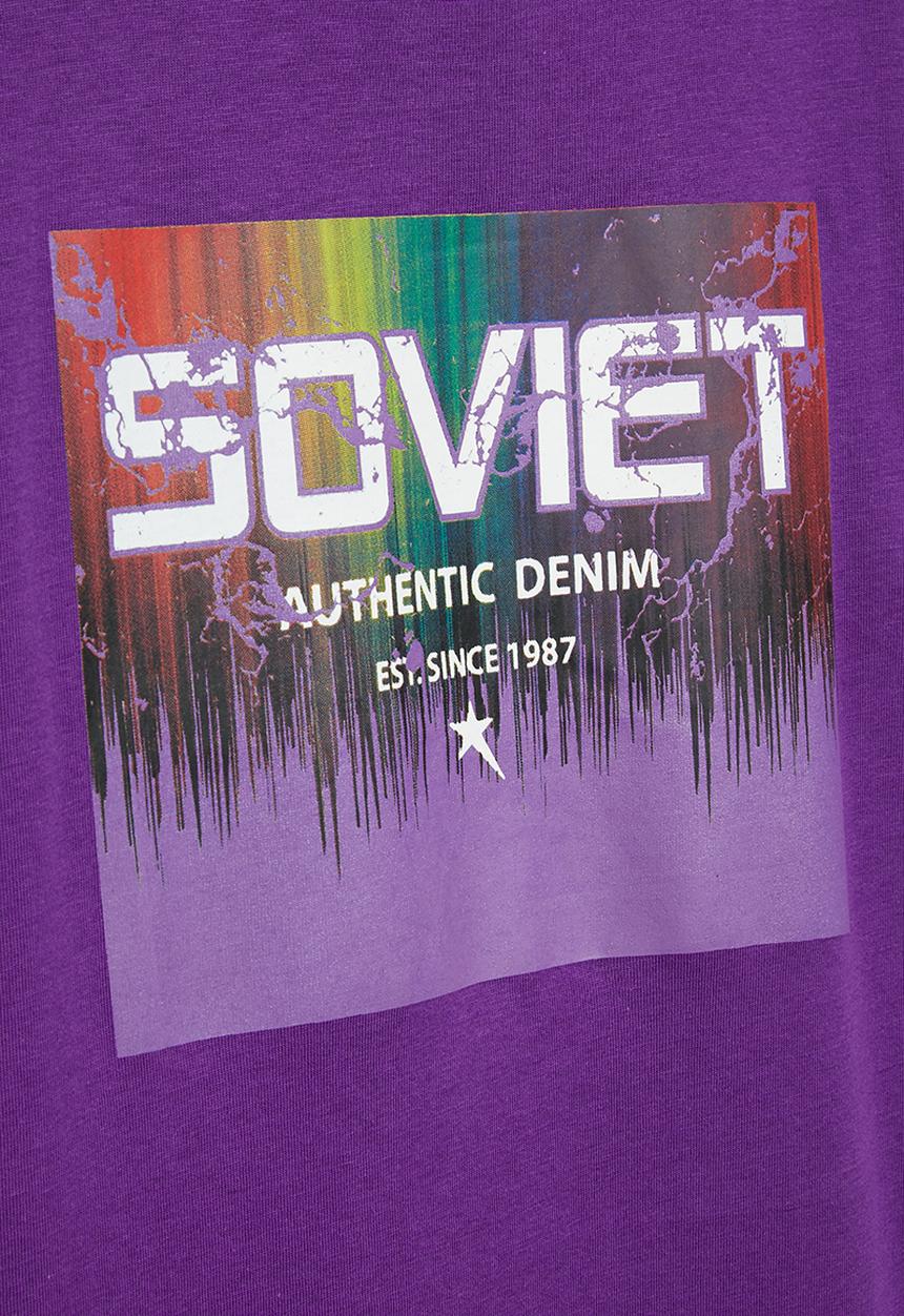 SOVIET - B lian boys short sleeve logo tee - purple