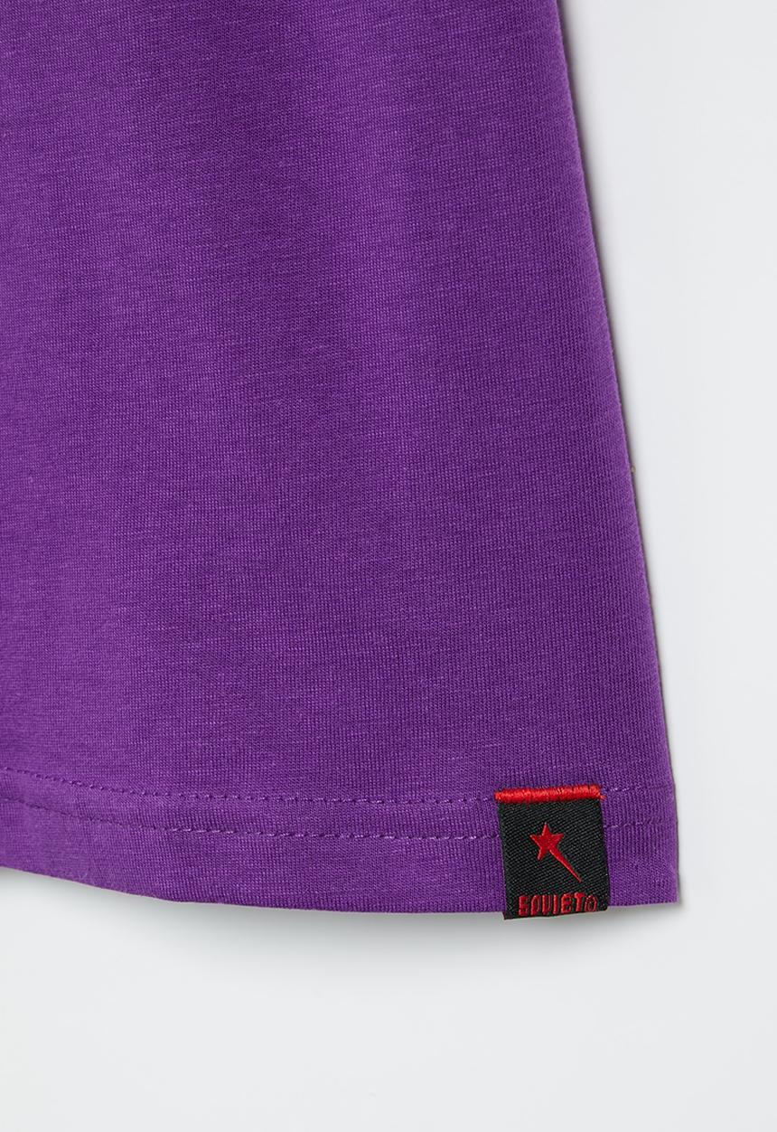 SOVIET - B lian boys short sleeve logo tee - purple