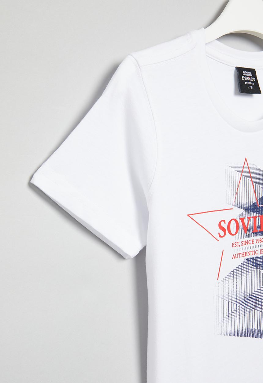 SOVIET - B greyson boys short sleeve logo tee - white