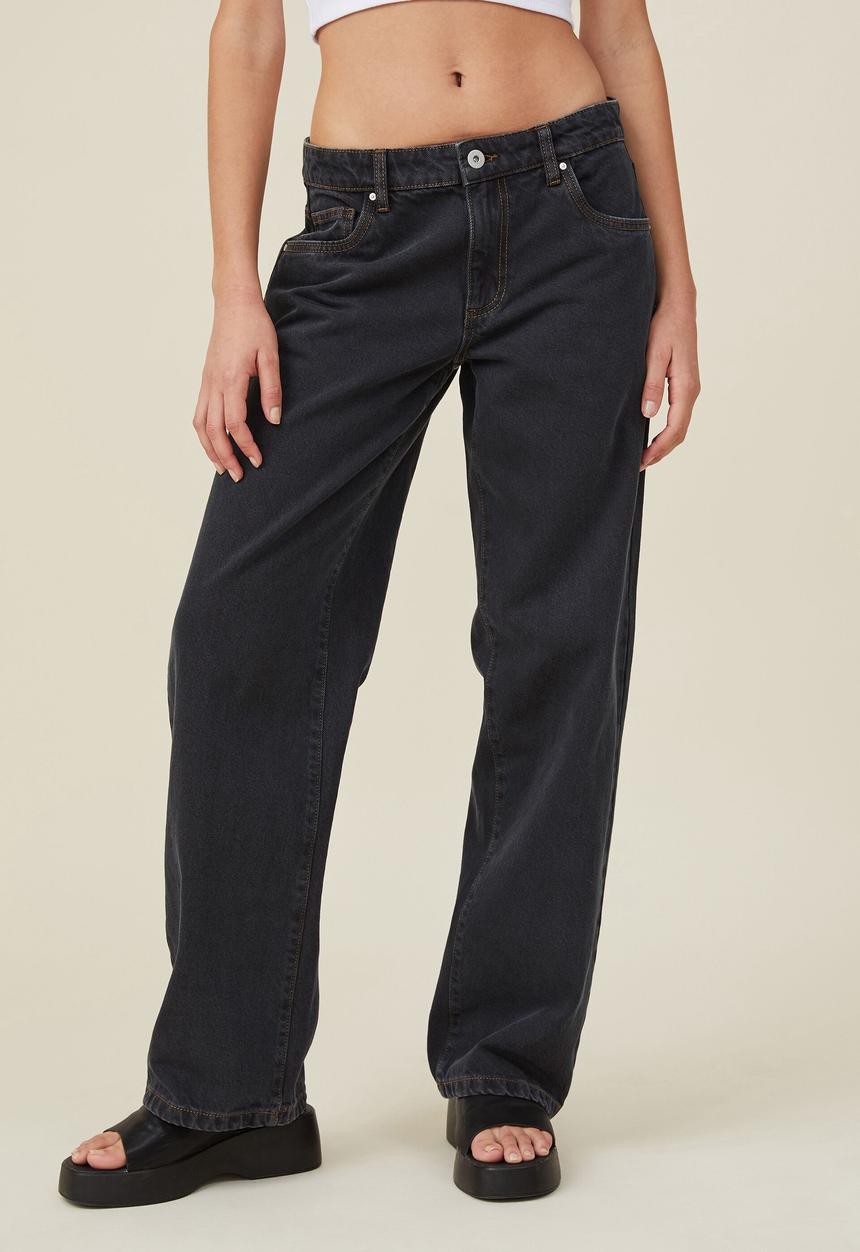 Cotton On - Low rise straight jean - black ink