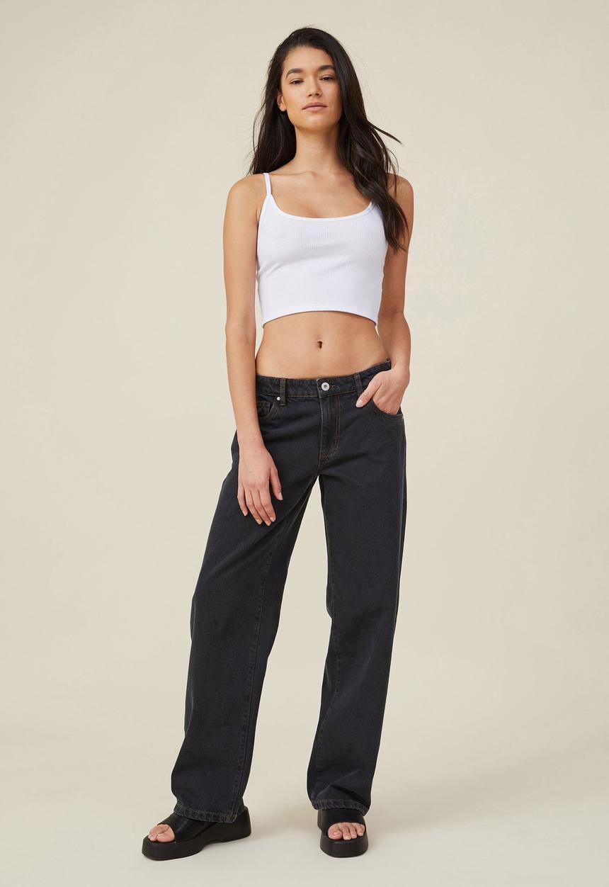 Cotton On - Low rise straight jean - black ink