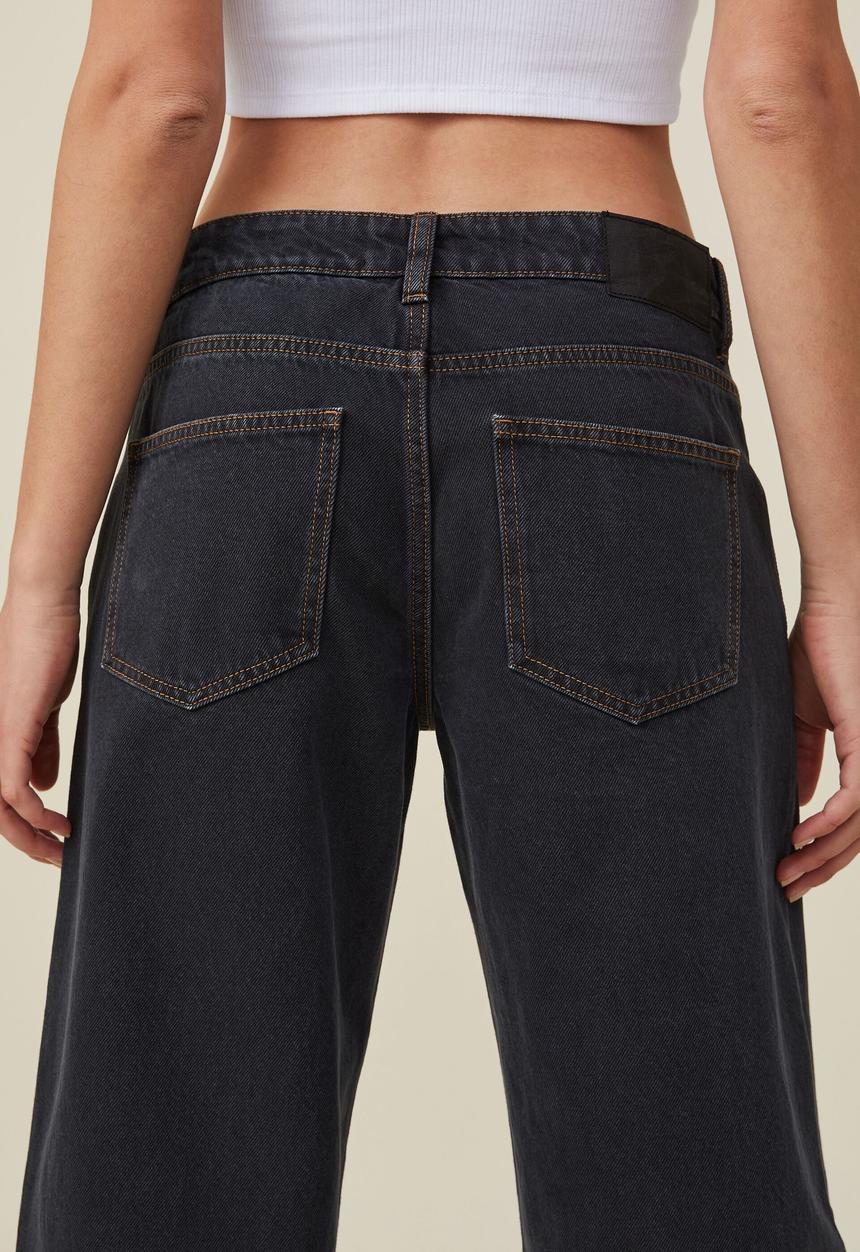 Cotton On - Low rise straight jean - black ink