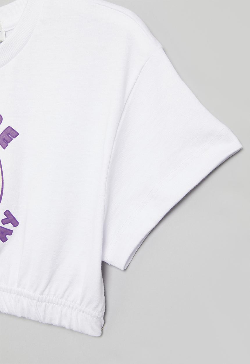 Superbalist - Crop top with elasticated hem - white