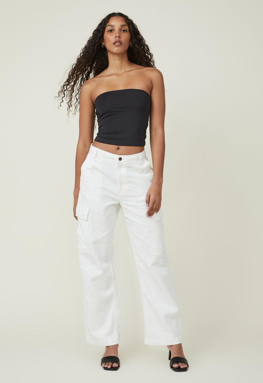 Cotton On - Sculpted tube top - black