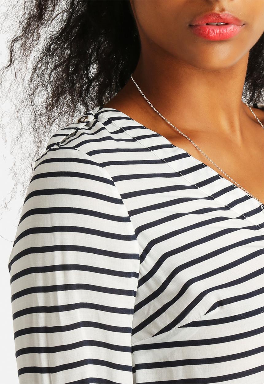 New Look - Macy Stripe Grandad Shirt