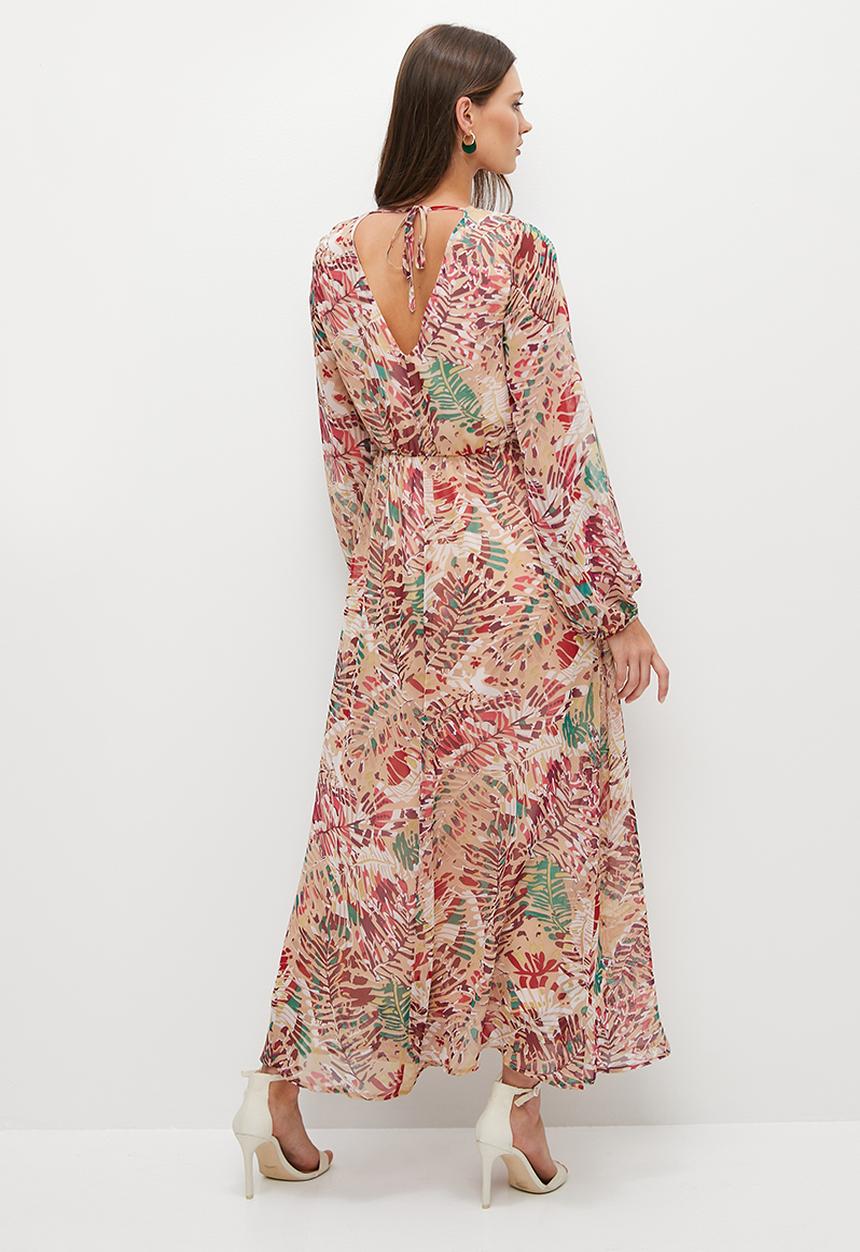 MILLA - V-neck maxi dress - abstract multi