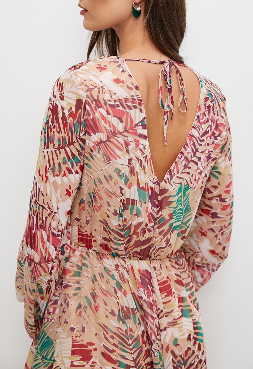 MILLA - V-neck maxi dress - abstract multi