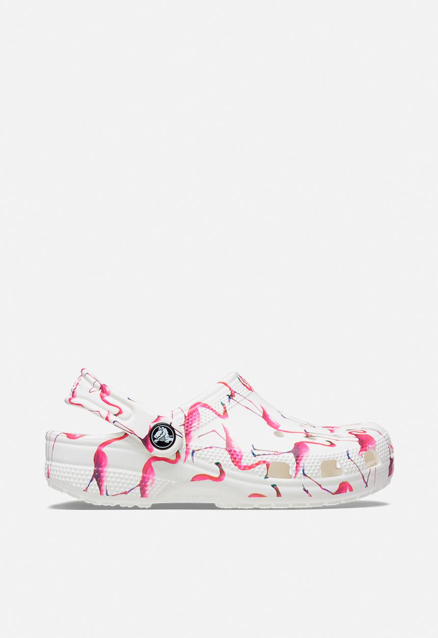 Crocs - Classic pool party clog - white/flamingo