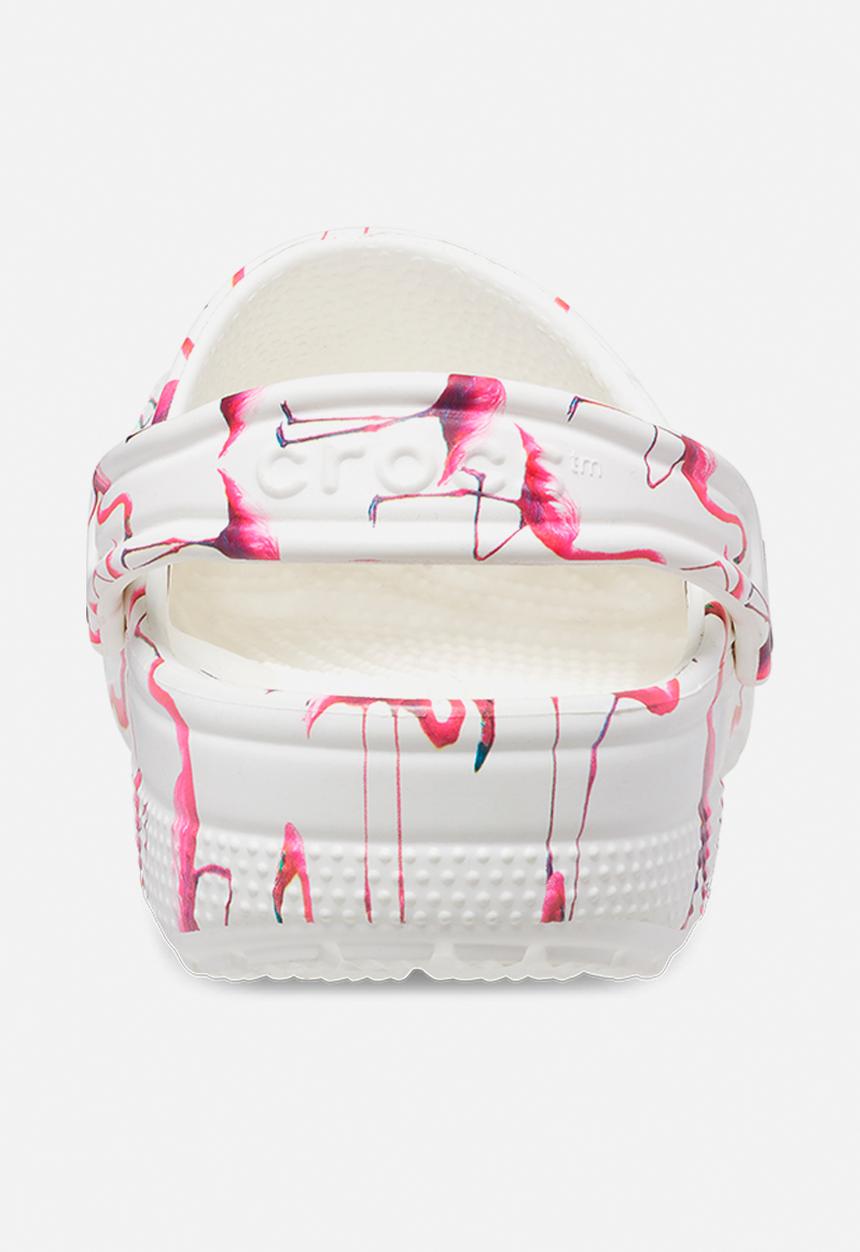 Crocs - Classic pool party clog - white/flamingo