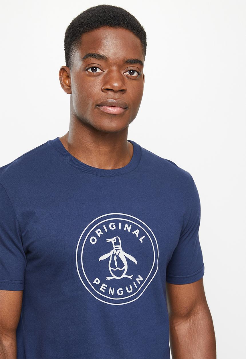 Original Penguin - Logo stamp short sleeve tee - dark sapphire