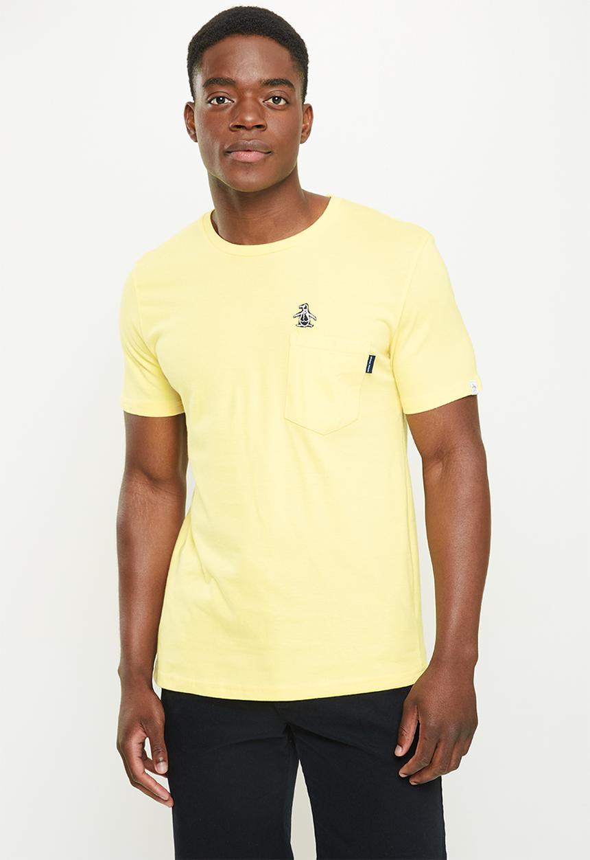 Original Penguin - Felt pocket short sleeve tee - pale banana