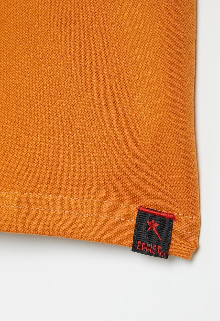 SOVIET - B honcho boys short sleeve pique golfer - pumpkin